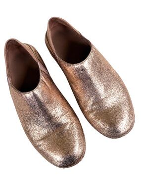 FitFlop Leather Shoes Metallic Rose Gold Size 10